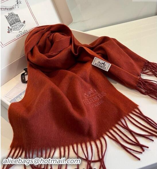 Most Popular Hermes Cashmere Long Scarf 30x180cm 1021001 Red 2024