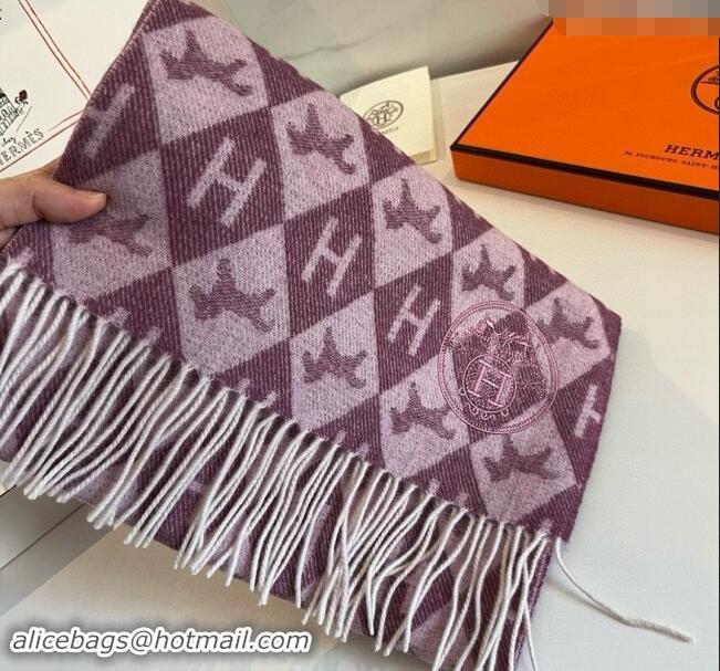 Buy Discount Hermes H Horse Cashmere Long Scarf 32x180cm 1021003 Burgundy 2024