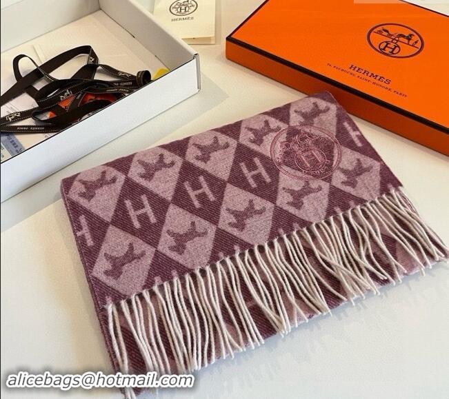 Buy Discount Hermes H Horse Cashmere Long Scarf 32x180cm 1021003 Burgundy 2024