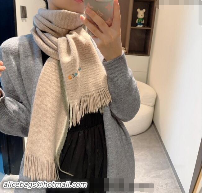 Buy Fashionable Hermes Cashmere Knit Long Scarf 30x180cm 1021005 Grey 2024