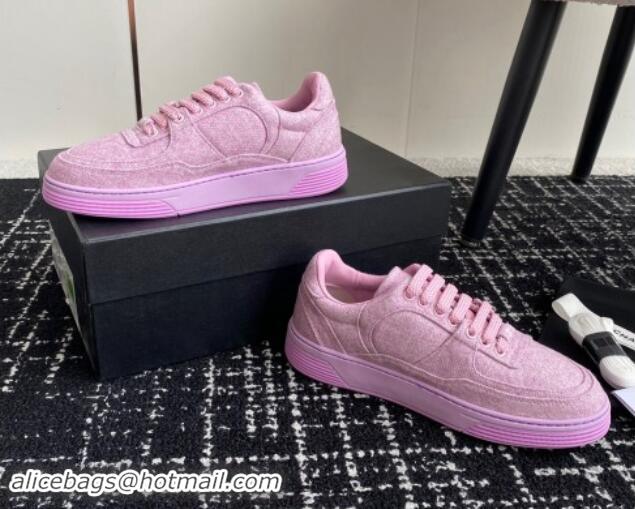 Best Price Chanel Wool Cloth Sneakers G46011 Purple 1017068