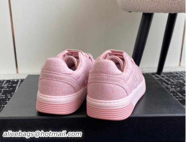 Unique Style Chanel Wool Cloth Sneakers G46011 Light Pink 1017070