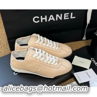 Best Product Chanel Calfskin Sneakers Beige 1017077