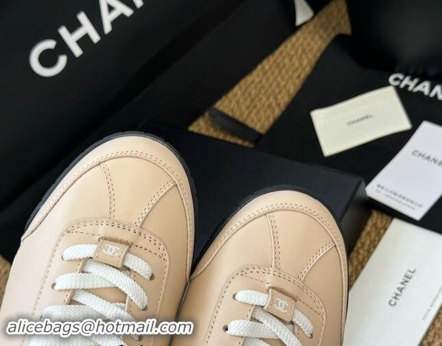 Best Product Chanel Calfskin Sneakers Beige 1017077