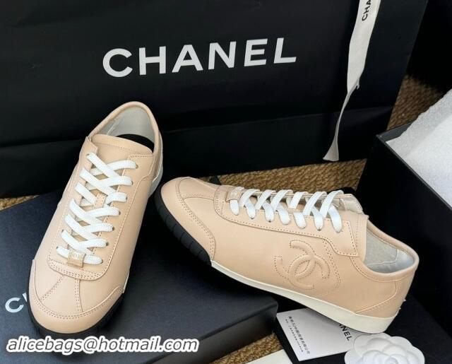 Best Product Chanel Calfskin Sneakers Beige 1017077