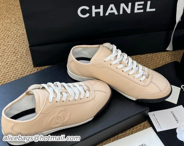 Best Product Chanel Calfskin Sneakers Beige 1017077