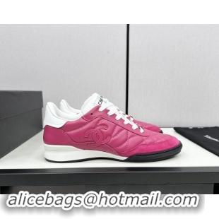 Cheap Price Chanel Calfskin & Suede Sneakers Purple 1017084