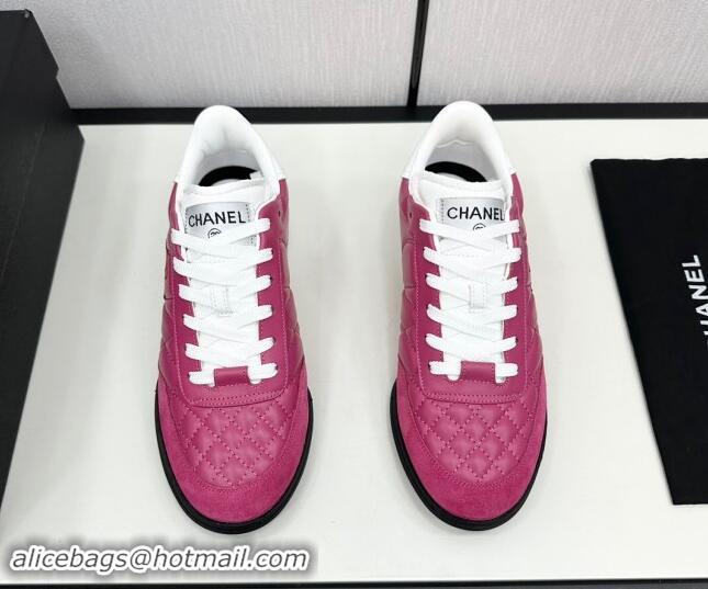 Cheap Price Chanel Calfskin & Suede Sneakers Purple 1017084