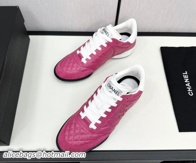 Cheap Price Chanel Calfskin & Suede Sneakers Purple 1017084