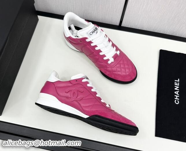 Cheap Price Chanel Calfskin & Suede Sneakers Purple 1017084