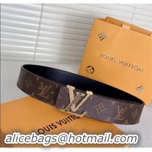 Best Design Louis Vuitton Mens Belt 4cm with LV Buckle 0510 Classic Monogram 2024