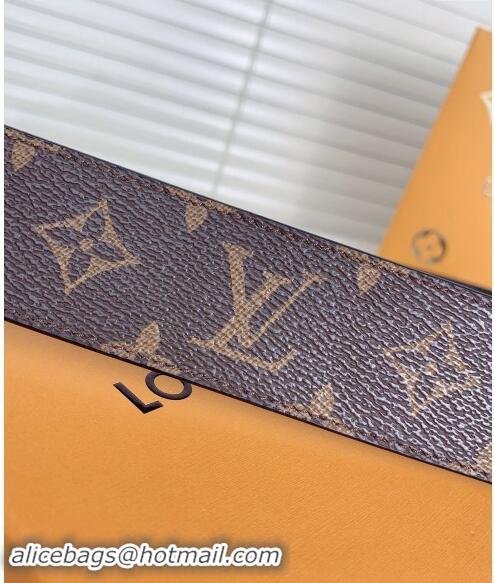 Best Design Louis Vuitton Mens Belt 4cm with LV Buckle 0510 Classic Monogram 2024