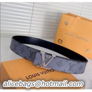 Promotional Louis Vuitton Mens Belt 4cm with LV Buckle 0510 Grey Monogram 2024