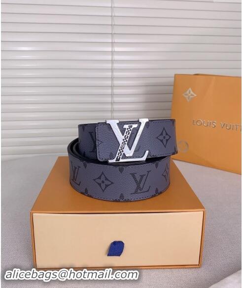 Promotional Louis Vuitton Mens Belt 4cm with LV Buckle 0510 Grey Monogram 2024