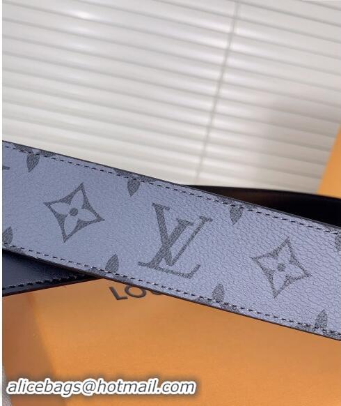 Promotional Louis Vuitton Mens Belt 4cm with LV Buckle 0510 Grey Monogram 2024