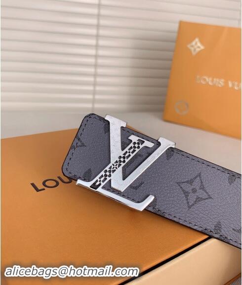 Promotional Louis Vuitton Mens Belt 4cm with LV Buckle 0510 Grey Monogram 2024