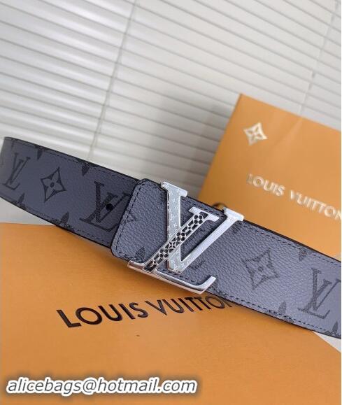 Promotional Louis Vuitton Mens Belt 4cm with LV Buckle 0510 Grey Monogram 2024