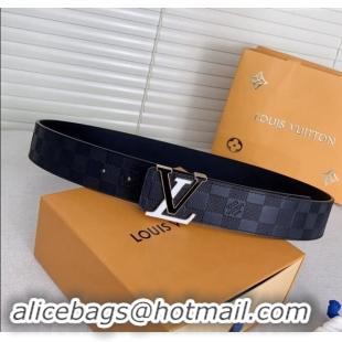 ​Discount Design Louis Vuitton Mens Belt 4cm with LV Buckle Damier Leather 0510 2024