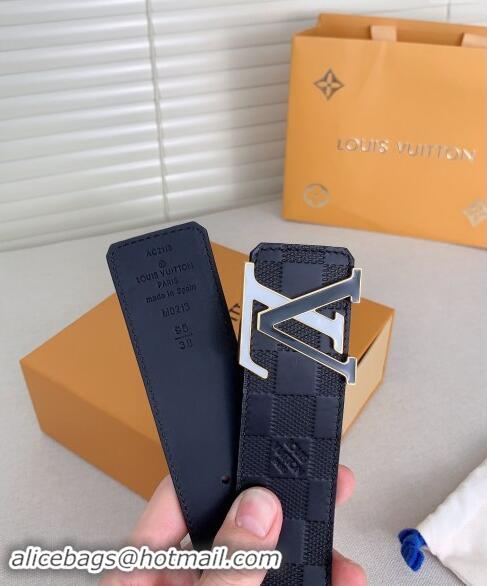 ​Discount Design Louis Vuitton Mens Belt 4cm with LV Buckle Damier Leather 0510 2024