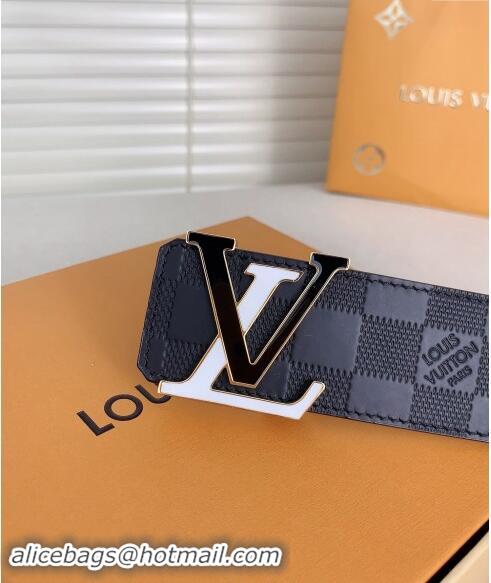 ​Discount Design Louis Vuitton Mens Belt 4cm with LV Buckle Damier Leather 0510 2024