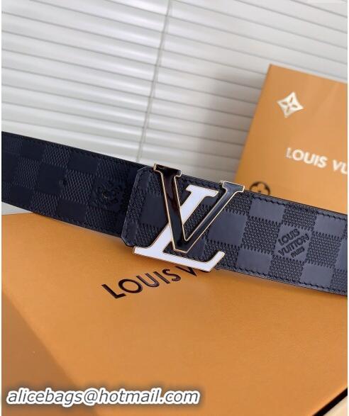 ​Discount Design Louis Vuitton Mens Belt 4cm with LV Buckle Damier Leather 0510 2024