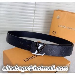 ​Traditional Discount Louis Vuitton Mens Belt 4cm with LV Buckle in Grained Leather 0510 2024