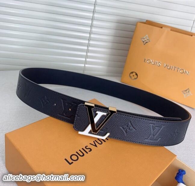 ​Traditional Discount Louis Vuitton Mens Belt 4cm with LV Buckle in Grained Leather 0510 2024