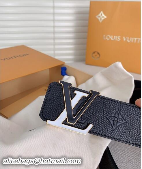 ​Traditional Discount Louis Vuitton Mens Belt 4cm with LV Buckle in Grained Leather 0510 2024