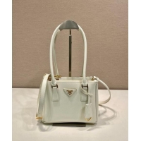 Buy Cheapest Prada Galleria Saffiano leather mini-bag 1BA906 White 2024