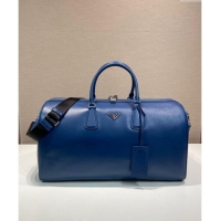 Pretty Style Prada Saffiano Leather Travel Bag 2VC018 Blue 2024