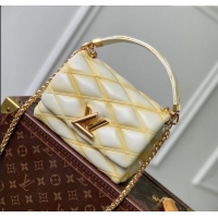 Well Crafted Louis Vuitton GO-14 PM Bag in White Lambskin Leather M12338 2024