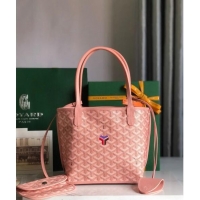 Market Sells Goyard Anjou Mini Tote bag with Y Print 020660 Powder Pink 2024