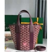 Well Crafted Goyard Belharra Tote bag with Heart Print 120230 Burgundy 2024