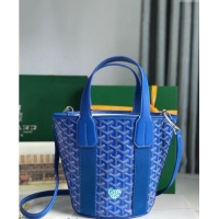 Luxurious Goyard Belharra Tote bag with Heart Print 120230 Sky Blue 2024