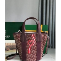 Grade Design Goyard Belharra Tote bag with Web Heart 120230 Burgundy 2024