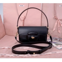 New Fashion Miu Miu Penny leather shoulder bag 5BD270 Black 2024