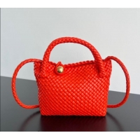 Buy Discount Bottega Veneta Mini Tosca Bag with Gold-Tone Ball 776755 Orange Red 2024