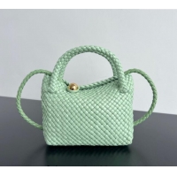 Grade Design Bottega Veneta Mini Tosca Bag with Gold-Tone Ball 776755 Mint Green 2024