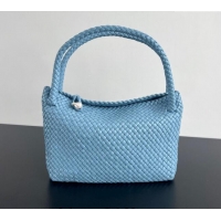 Top Grade Bottega Veneta Tosca Shoulder Bag with Pearl 716974 Ice Blue 2024