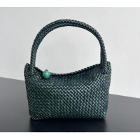 Buy Discount Bottega Veneta Tosca Shoulder Bag with Gold-Tone Ball 716974 Deep Green 2024