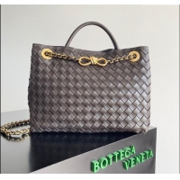 Well Crafted Bottega Veneta Medium Andiamo Top Handle Bag With Chain 743572 Fondant Brown 2024