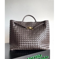 Buy Classic Bottega Veneta Large Andiamo Top Handle Bag in Intrecciato Leather 743575 Fondant Brown 2024