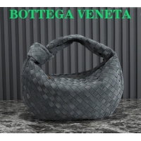 Buy Classic Bottega Veneta Teen Jodie Hobo Bag in Intrecciato Suede 690225 Dark Grey 2024