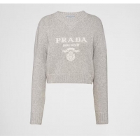 ​Traditional Specials Prada Wool And Cashmere Crew-neck Sweater P2411 Grey