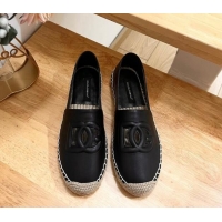 Top Grade Dolce & Gabbana DG Cutout Flat Espadrilles in Calfskin Black 604138