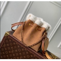 Market Sells Louis Vuitton Bella Bucket Bag in Mahina Suede M11839 Brown 2024