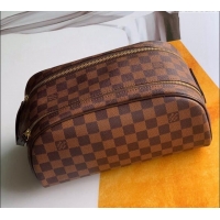 Inexpensive Louis Vuitton Dopp Kit Toiletry Bag in Damier Ebene Canvas M47527 2024