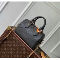 Super Quality Louis Vuitton Speedy Bandouliere 20 Bag in Giant Monogram Leather M12013 Gunmetal Black 2024