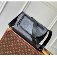 Top Grade Louis Vuitton Mens Pulse Messenger Bag in Monogram Eclipse Canvas M12681 Black 2024