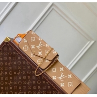 Super Quality Louis Vuitton Felicie Pochette Mini bag in Monogram Empreinte Leather M12754 Beige/White 2024